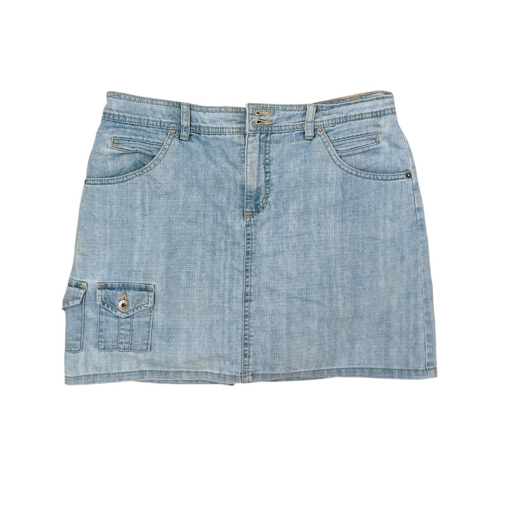 Denim Women Skort Skirt 8 Pockets Utility Size 8